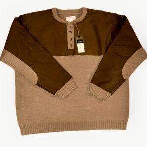 Filson Henley guide sweater | Tan/Camel | Wool | Vintage NWT | XXL | MSRP $595